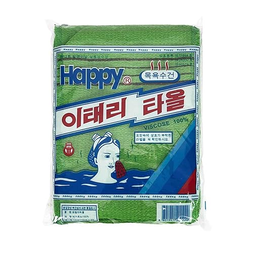 GOLDSANGSA-Korean Bath Towel Washcloth 20pcs/Body Scrub Genuine Exfoliating Bath Mitten Remove Dead Skin(Green) Beauty & Personal Care GOLDSANGSA