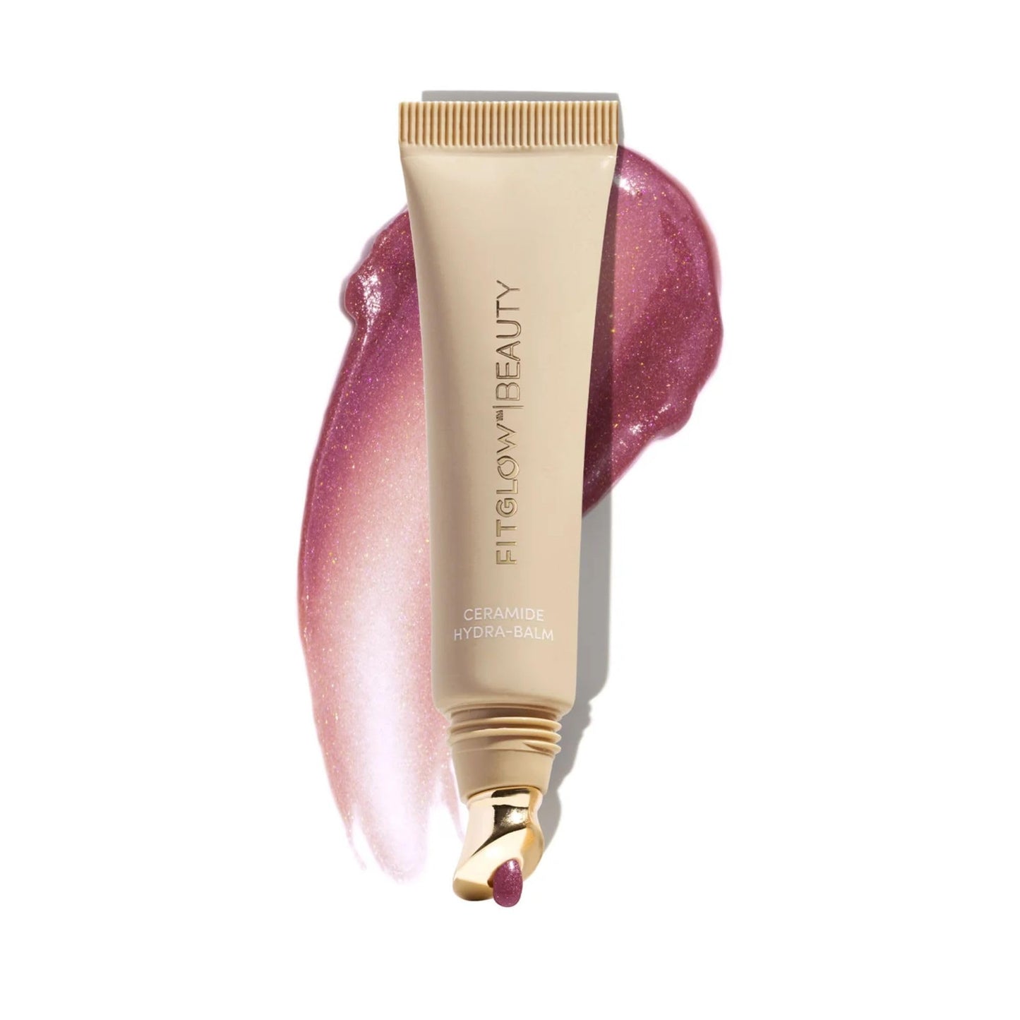 Fitglow Beauty Ceramide Hydra-Balm Lip Gloss - Hydrating Lip Serum with Peptides & Glutathione - Plumping & Anti-Aging Lip Skincare - Dry & Chapped Beauty and Personal Care FITGLOW