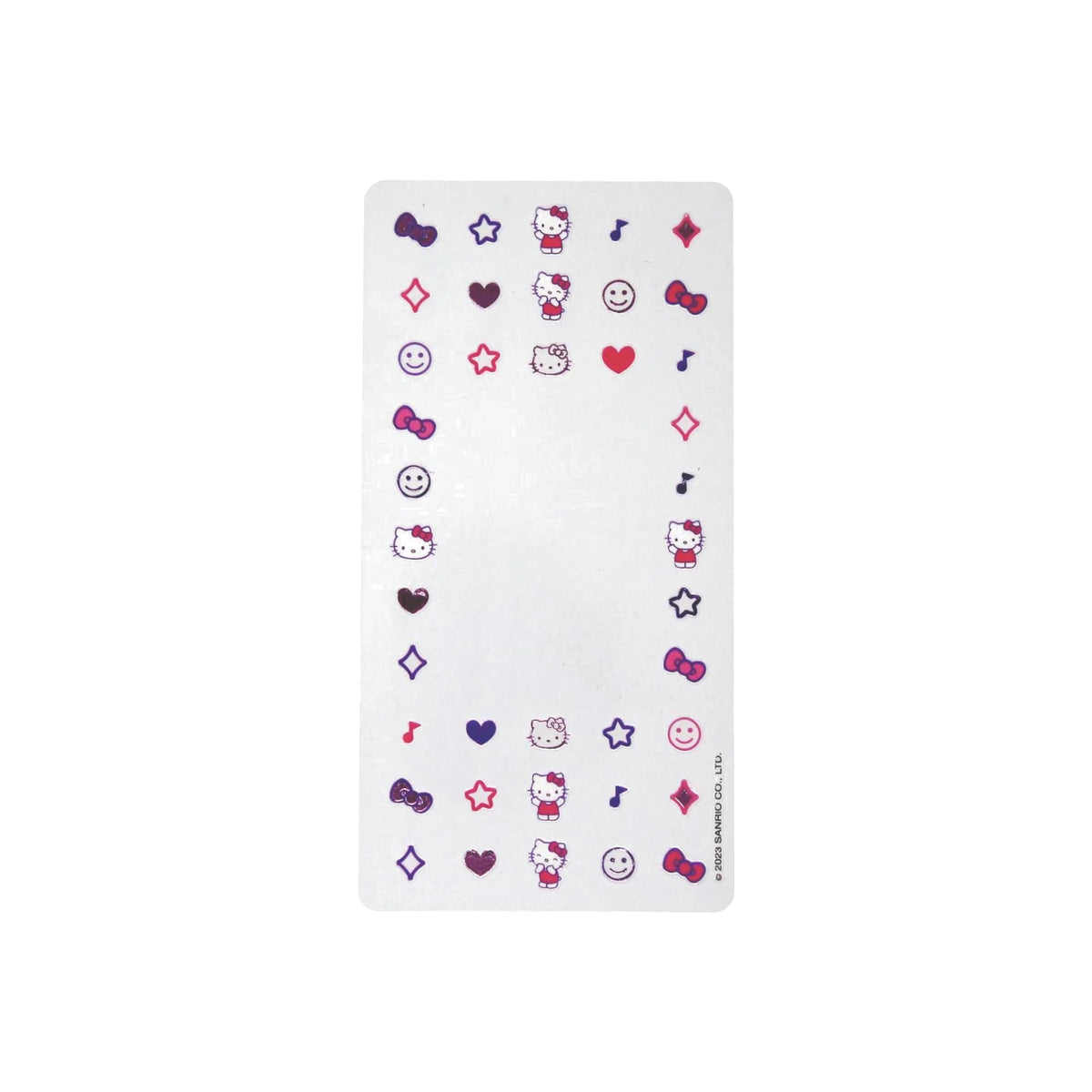 The Crème Shop X Hello Kitty (Purple) 50 Nail Decals + Clear Polish, Nail Stickers for Nail Art, Naik Kits
