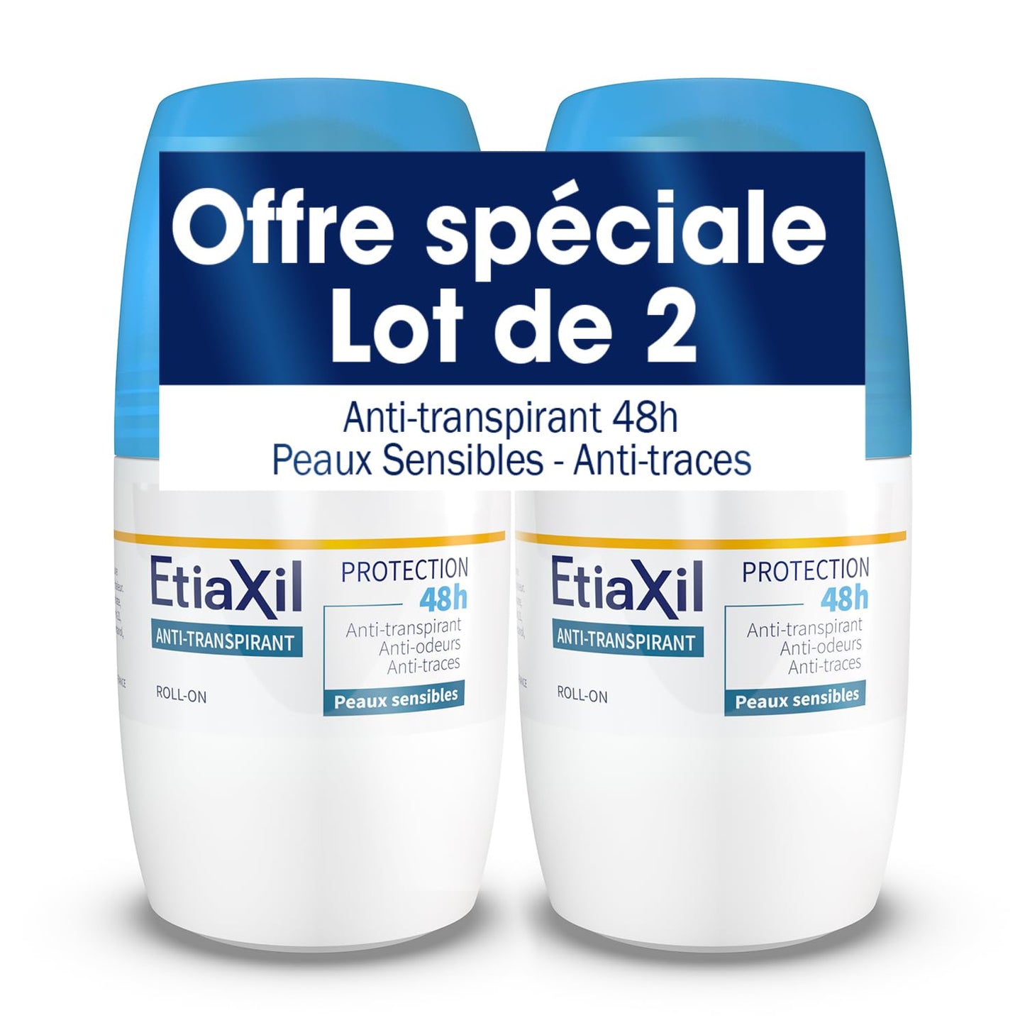Etiaxil Anti-Perspirant Deodorant 48H Roll-on 2 x 50ml by Etiaxil Beauty and Personal Care Etiaxil