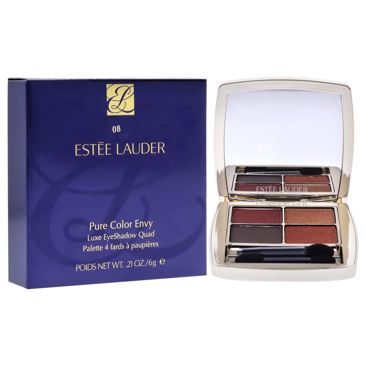Estee Lauder Pure Color Envy Luxe Eyeshadow Quad - 08 Wild Earth Eye Shadow Women 0.21 oz Beauty & Personal Care Estée Lauder