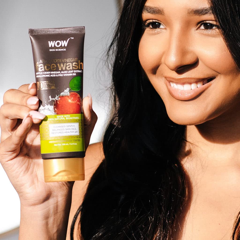 WOW Skin Science Apple Cider Vinegar Face Wash Gel - Deep Pore Cleansing For Smooth Skin,Helps Remove Blackheads- Daily Cleaner & Moisturizer Beauty & Personal Care WOW Skin Science