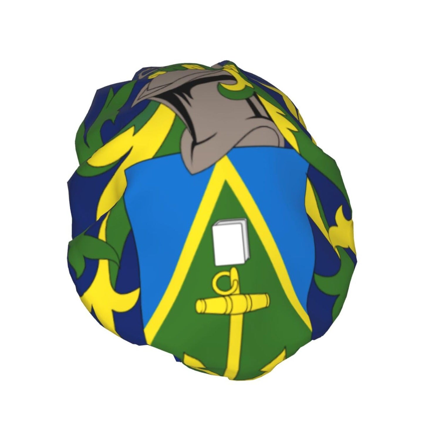 Pitcairn Islands Flag Prints Shower Cap Double Layer Lined Waterproof Bathing Shower Hat Beauty and Personal Care Hayyett