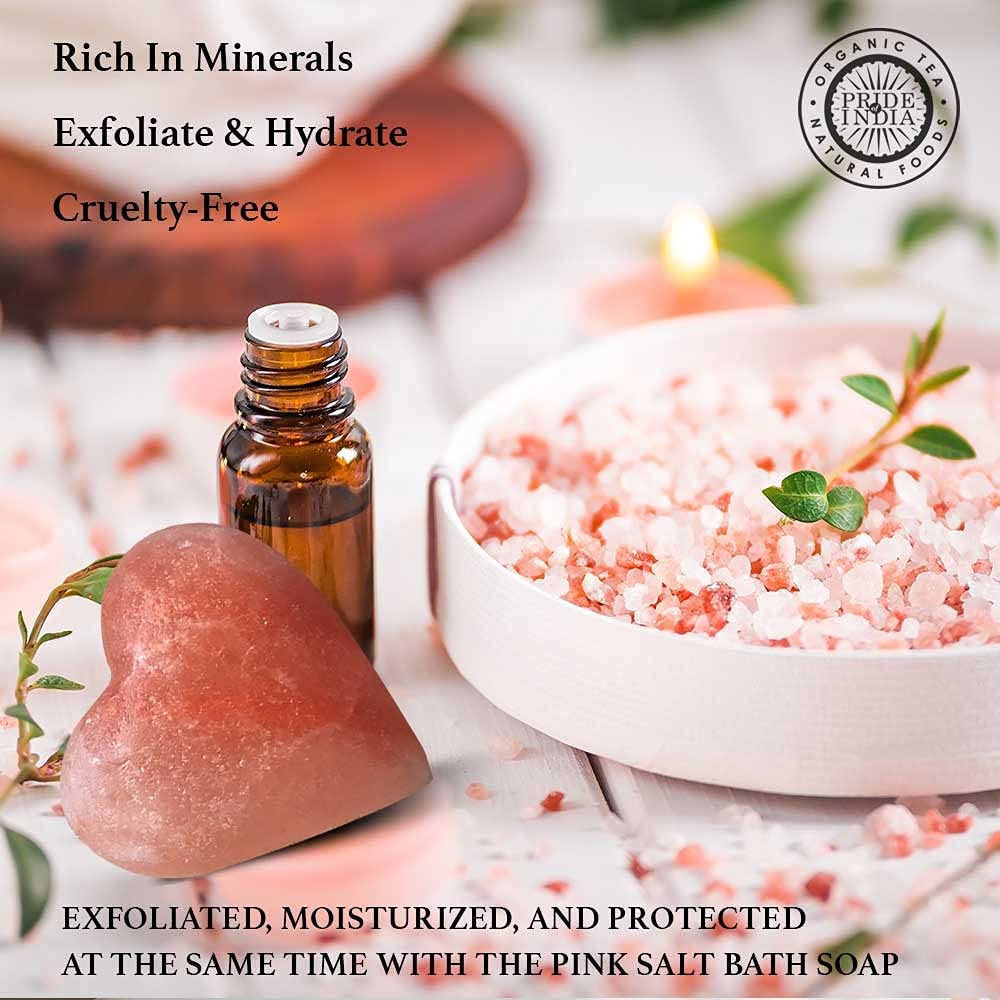 Pride Of India Pink Salt Crystal Accessories (Pink Salt Crystal Soap - Heart Shape) Beauty and Personal Care Pride Of India