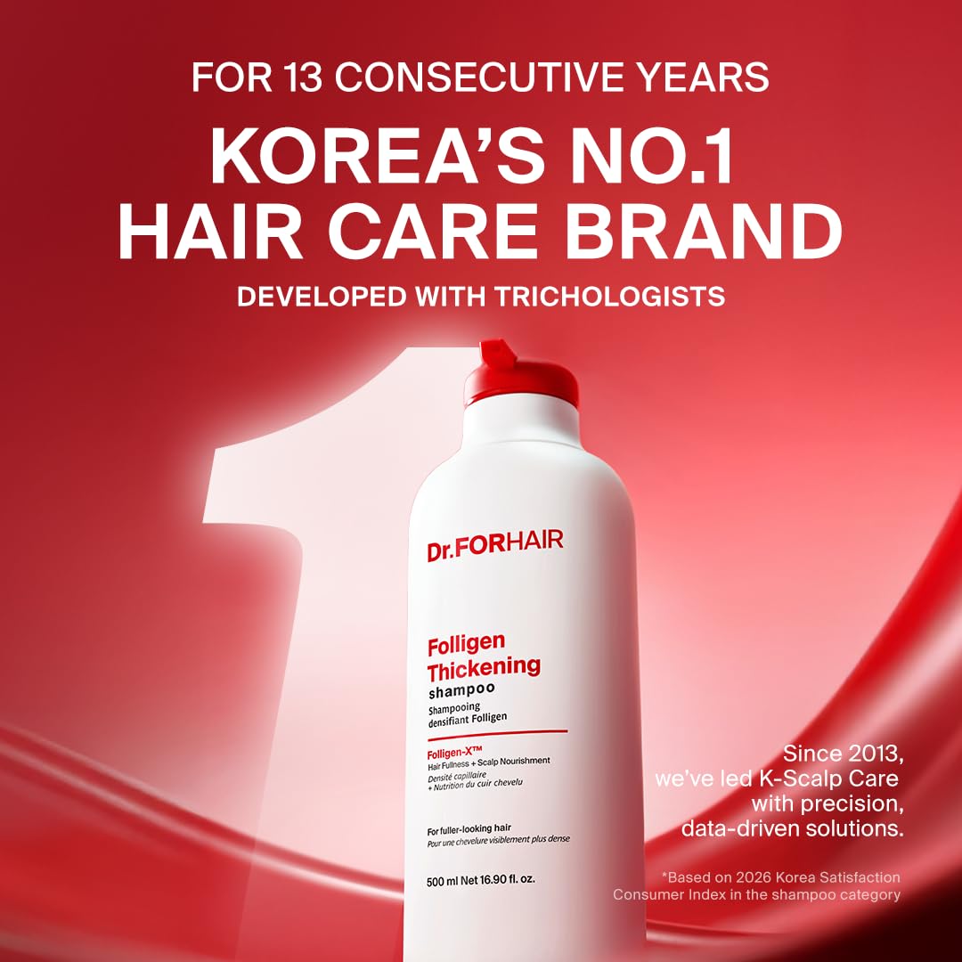 Dr.FORHAIR Folligen Thickening Shampoo 16.9 oz | Biotin, Salicylic Acid & Rosemary | Anti-Breakage | Helps Reduce Hair Loss Due to Breakage | Beauty and Personal Care DR.FORHAIR