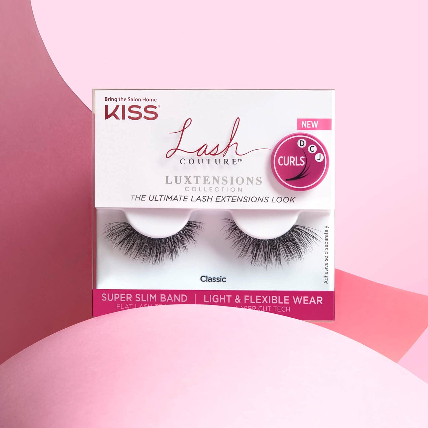 KISS Lash Couture LuXtensions Collection False Eyelashes, Flat Lash Technology, Super Slim Lash Band, Real Lash Extension Fibers, Reusable, Contact Beauty & Personal Care KISS