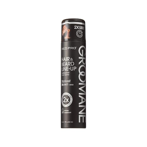 RED Pro GROOMANE Temporary Color Spray for Hair & Beard Line-Up, Barber Grade, Quick-Drying, 2X Longer-Lasting (Up to 20 Washes), Precision Nozzle, No Beauty & Personal Care RED Pro