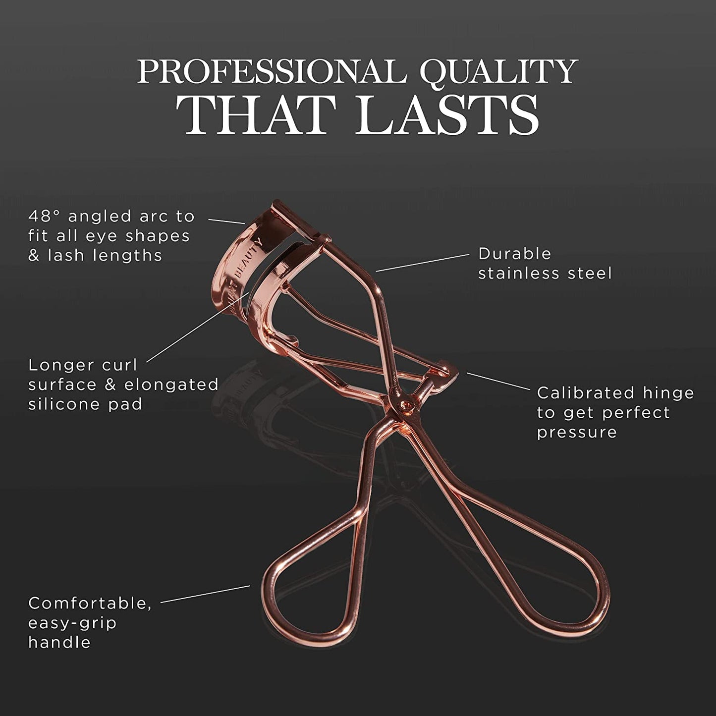 Brilliant Beauty Eyelash Curler with Satin Bag & Refill Pads - Award Winning - No Pinching, Just Dramatically Curled Eyelashes for a Lash Lift Beauty & Personal Care Brilliant Beauty