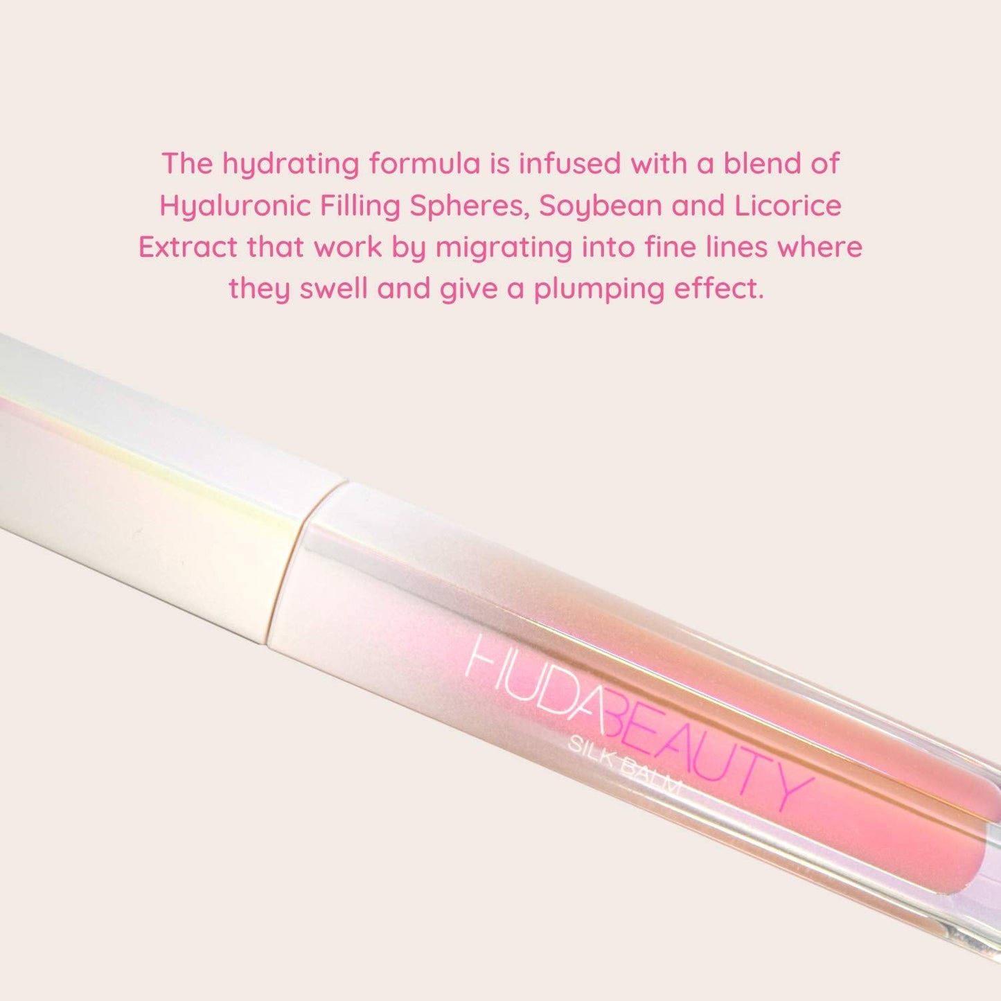 HUDA BEAUTY Silk Balm Hydrating and Nourishing Lip Balm Blush Beauty & Personal Care Huda