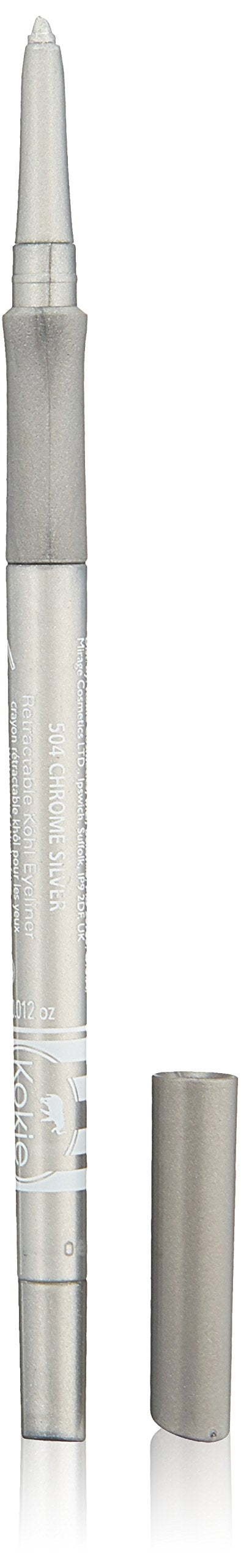 Kokie Cosmetics Retractable Kohl Eyeliner, Chrome Silver, 0.012 Ounce Beauty & Personal Care Kokie