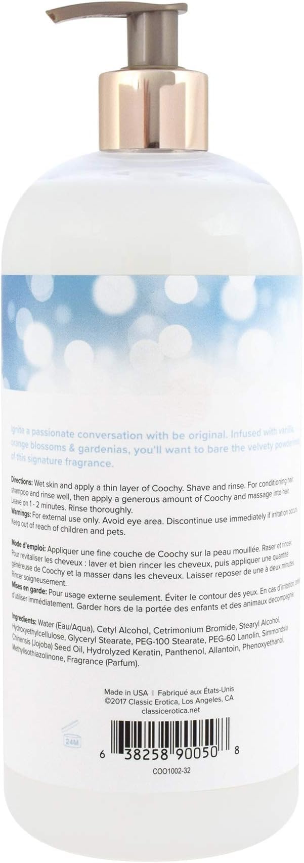 Coochy Intimate Shaving Cream - Shave Conditioner & Moisturizer for Face & Body - Ideal for Sensitive Skin Care, Anti-Bump - Be Original, 32 oz Beauty and Personal Care Coochy