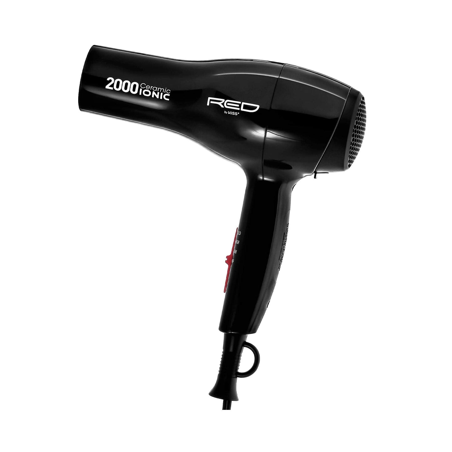 RED by Kiss Hair Dryer Ionic Hair Blow Dryer - Ceramic Technology, Anti-Frizz, 3 Heat Settings, Lightweight, 2 Detangler Piks Beauty & Personal Care Red by Kiss