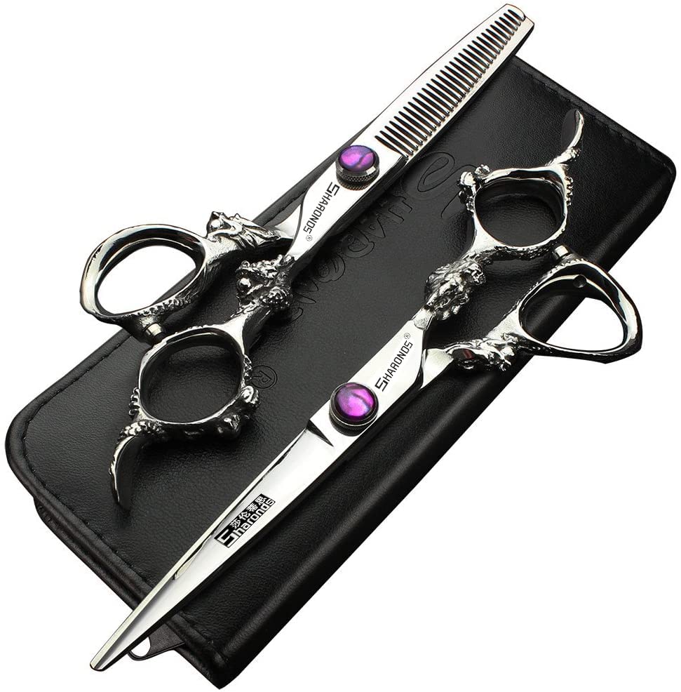 6" Professional Hairdressing Scissors Set (6 inches, 2 pieces-A)