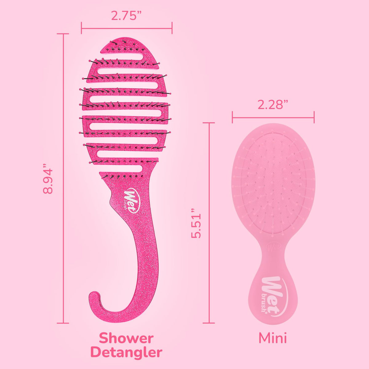 Wet Brush Shower Hair Brush Detangler - Exclusive Ultra-soft IntelliFlex Bristles - Minimizes Pain And Protects Against Split Ends and Breakage - Comb
