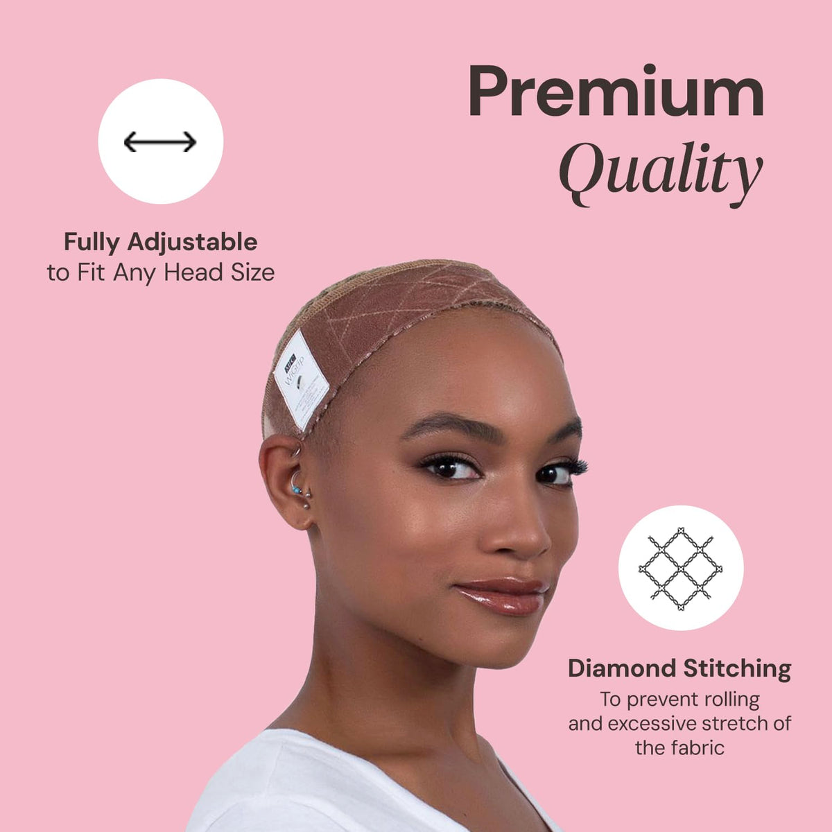 MILANO COLLECTION WiGrip, The Original Comfort Wig Grip Band, Adjustable Band for Glueless Support, Non-Slip Wig Grip Headbands, Tension-Free, One
