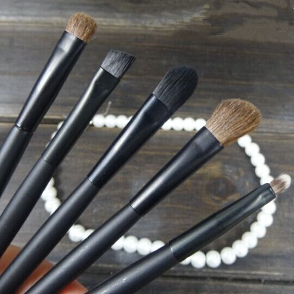 Mokale 5 Pieces Professional Eyeshadow Brush Makeup Kit Designer Cosmetic Eye Makeup Tools With Luxury Case Synthetic & Goat Hair Stylish Ergonomic Beauty & Personal Care Mokale