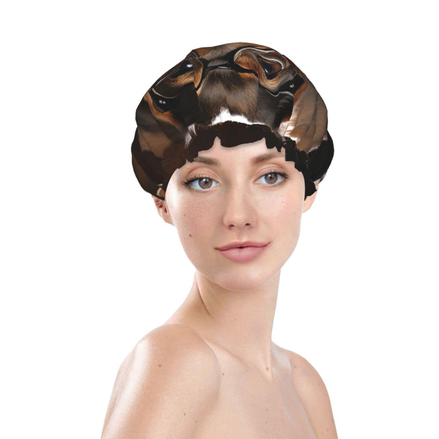 Dachshund Book Shower Cap For Women Reusable Double Layers Bathing Bath Cap Hair Caps Waterproof Elastic Band Ladies Spa Salon Shower Hat Hair Caps Beauty and Personal Care GDSHJKLW