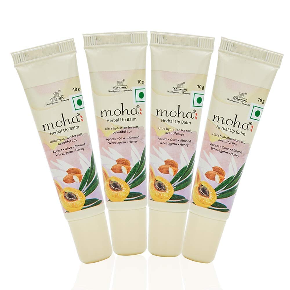 KRISTINA moha: Herbal Lip Balm - 10gm (Pack of 4) Beauty and Personal Care KRISTINA