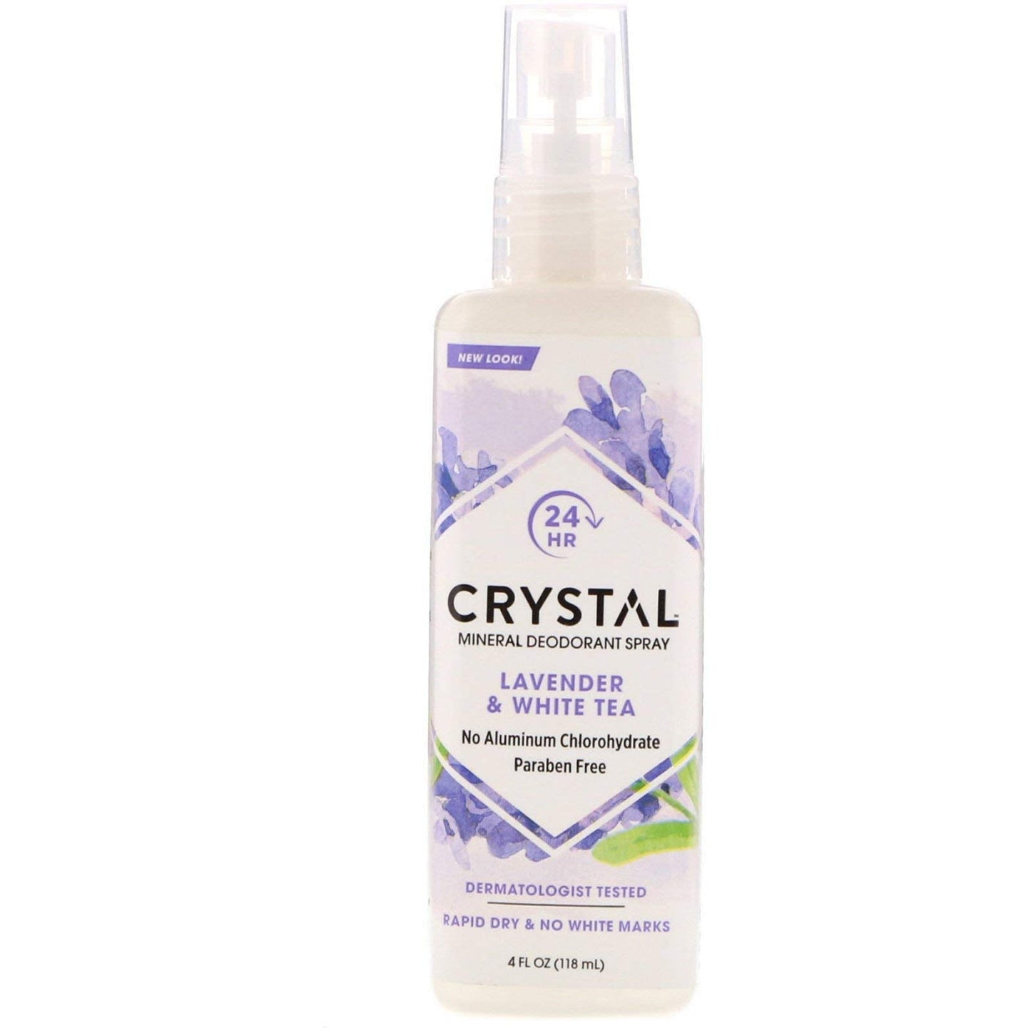 CRYSTAL Mineral-Enriched Deodorant Spray, Lavender & White Tea, 4 fl oz (118 ml) Beauty and Personal Care Crystal Essence