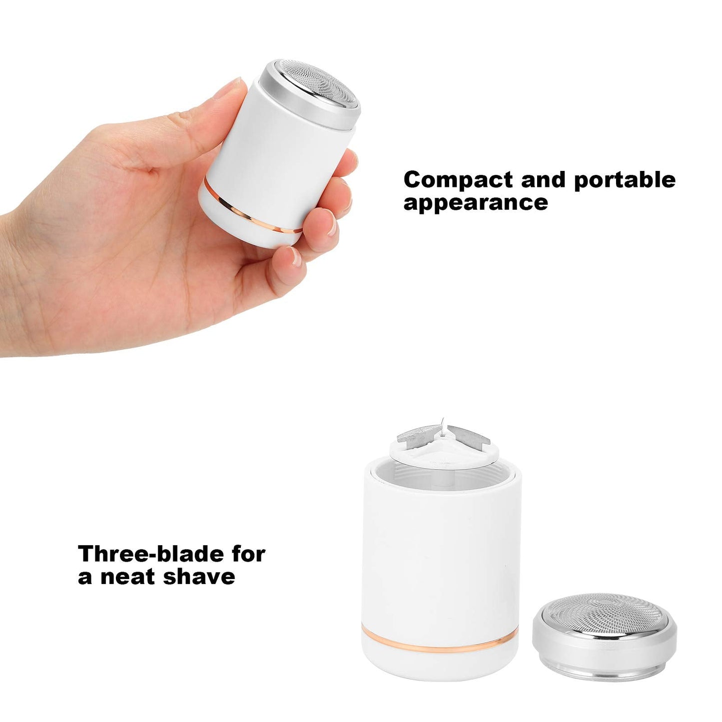 Men's Electric Shaver, USB Shaver, Men's, Rechargeable Powerful Motor Portable Travel Beard Shaver Beauty and Personal Care Betued