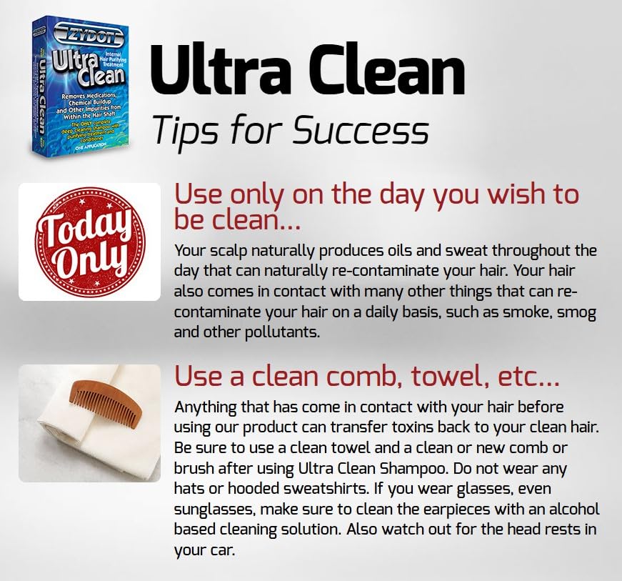Zydot Ultra Clean Detox Shampoo Kit – Fast Hair Follicle Cleansing, Toxin Removal & Deep Detox for Clear, Healthy Hair Beauty & Personal Care RU CLEAN
