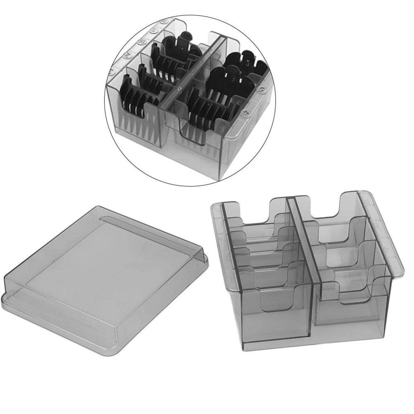 Limit Comb Storage Box Comb Storage Case Clipper Comb Holder Hair Clipper Rack for Hair Trimmers Clippers Salon Hairdressing Tool Transparent Gray Beauty and Personal Care Uxsiya
