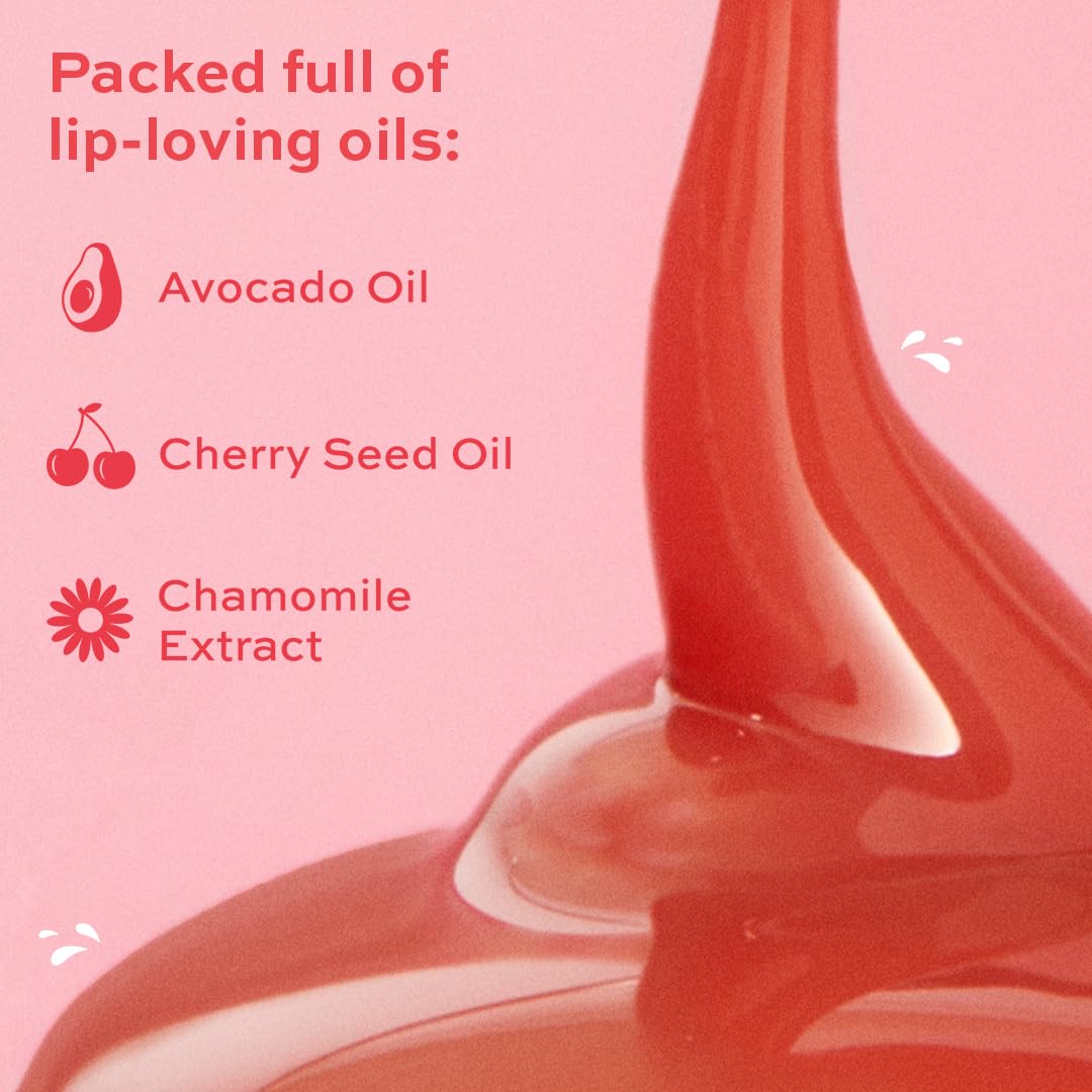 Revolution, Juicy Peptide Lip Balm, Sheer to Buildable Tint with Hydrating & Nourishing Peptides, Squalane & Vitamin E, Pink Strawberry, 0.27 fl oz Beauty and Personal Care Revolution Skincare London