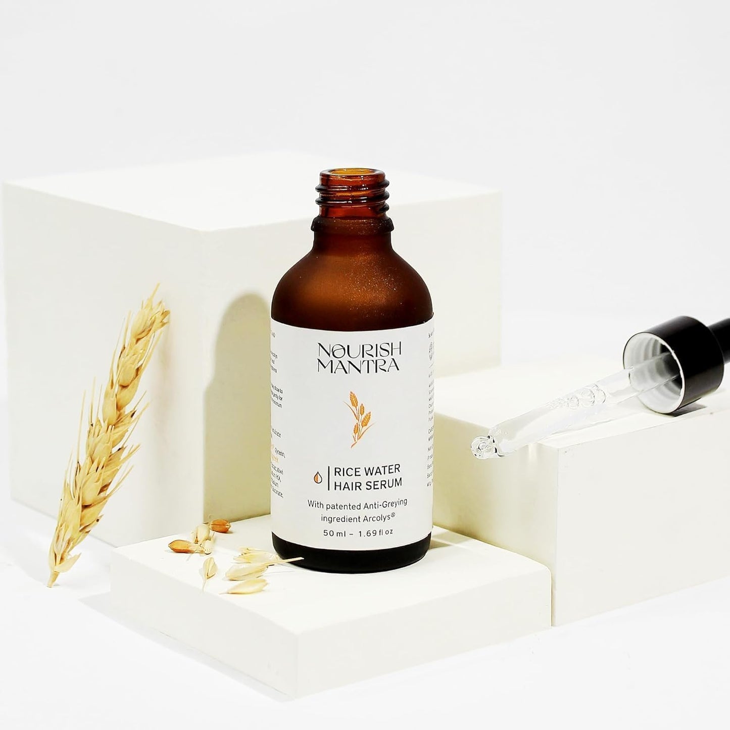 OTAA Rice Water Serum with Rice Water, Arcolys & Fenugreek Extract - Effective Results Against Grey Hair & Hair Aging Signs - For Men & Women-All Hair Beauty & Personal Care OTAA