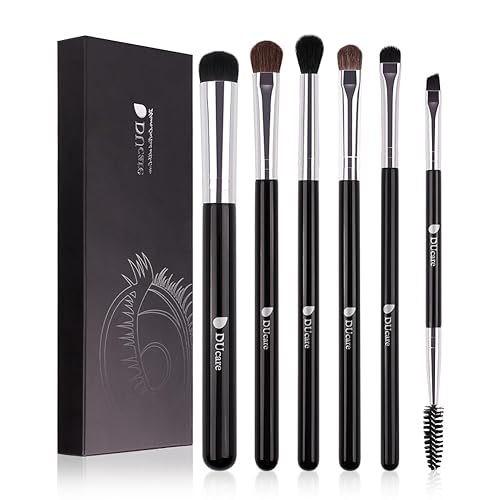 DUcare Eye Makeup Brush Set, 6 Pcs Professional Eyeshadow Blending Makeup Brushes for Concealer Eyebrows Eyeliner, Soft Hairs & Wood Handle Beauty & Personal Care DUcare