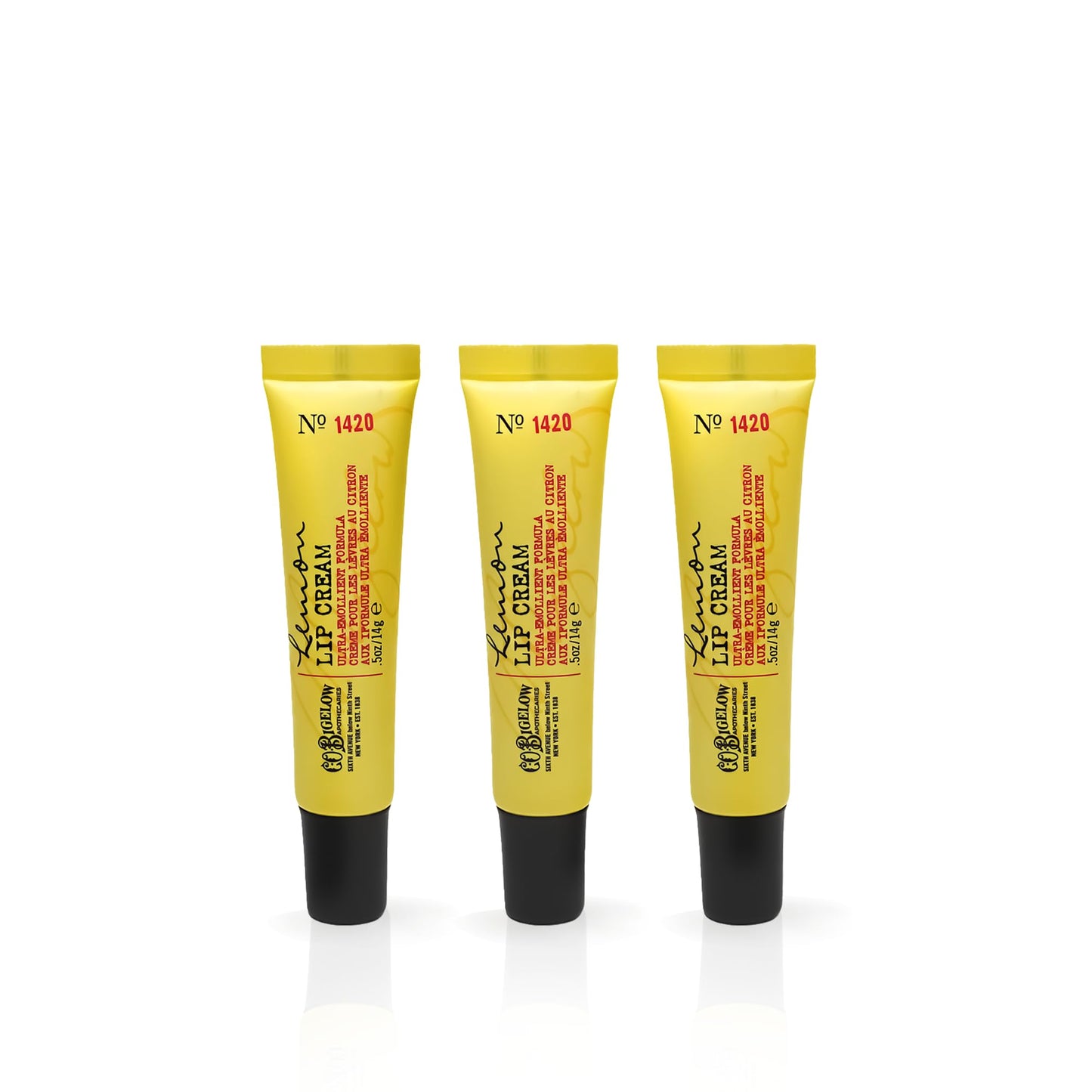 C.O. Bigelow Lemon Lip Cream Tubes, Pack of 3 Lemon Lip Balms with Shea Butter, Bulk Lip Balm Set, 0.5 oz Beauty & Personal Care C. O. Bigelow