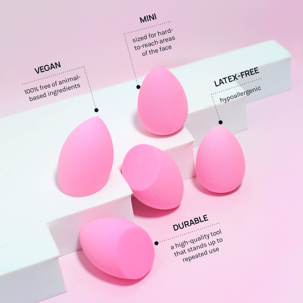 AOA STUDIO Collection MiNi Makeup Sponge Set Blender Latex Free and High-definition of 6 For Powder Cream Liquid, Super Soft Wonder Beauty Cosmetic 3