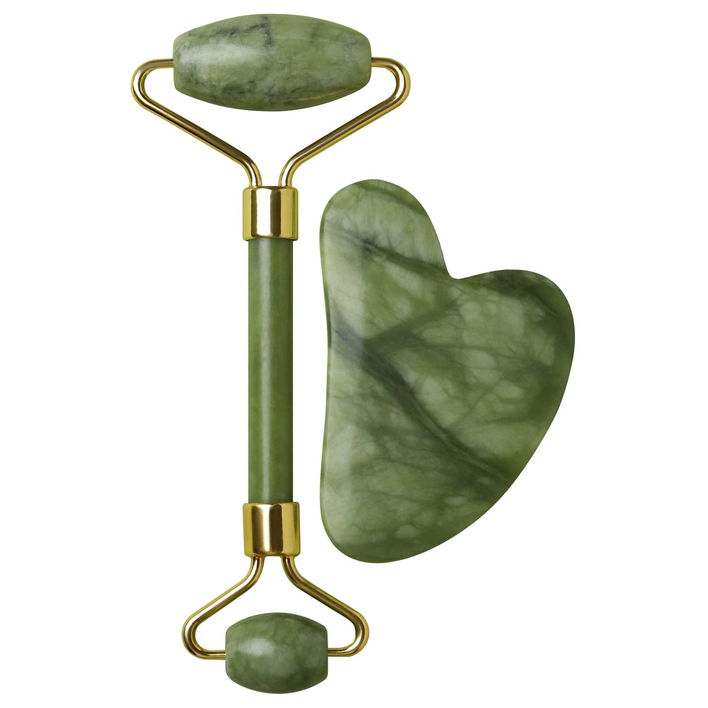 Beautyfrizz Jade Face Roller - Jade Roller for Face and Gua Sha Massage Tool - Gua Sha and Jade Roller - Guasha Tool for Face - Skin Care Gift Set Beauty & Personal Care BEAUTYfRIZZ