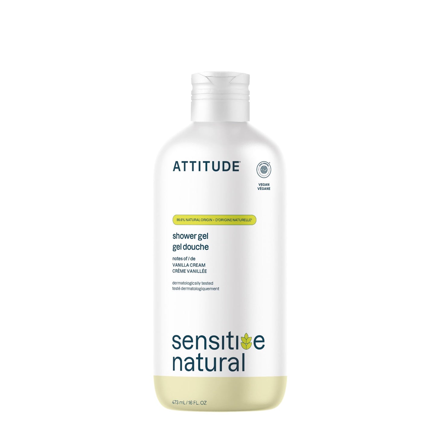 ATTITUDE Body Wash for Sensitive Skin, EWG Verified Shower Gel, Soothing Oat, Dermatologically Tested, Plant and Mineral-Based, Vegan Personal Care Beauty & Personal Care ATTITUDE