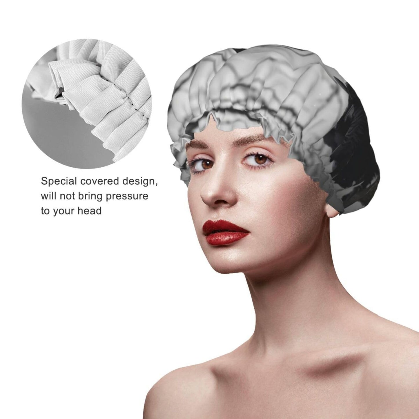 Crow Birds Shower Cap for Women Men Large Reusable Shower Bonnet Double-Layer Waterproof Bath Caps Elastic Band Hair Hat for All Hairstyles Beauty and Personal Care BWLHJKE