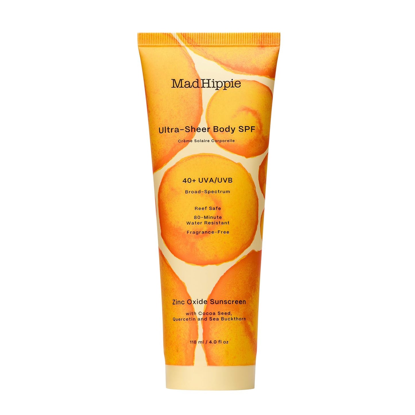 Mad Hippie Body Sunscreen SPF 40, Ultra Sheer Mineral Lotion with Zinc Oxide, Antioxidant Sun Protection, Fragrance-Free, Reef Safe, 4 Oz Beauty & Personal Care Mad Hippie