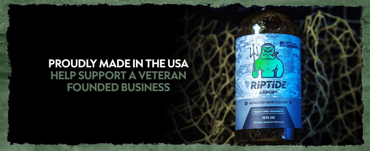 Riptide Armory Advanced Hand Cleaner 12oz With Walnut Shell Fragments - Use Cutting Edge Advancements to Leave Hands Carbon & Chemical Free Beauty & Personal Care Riptide