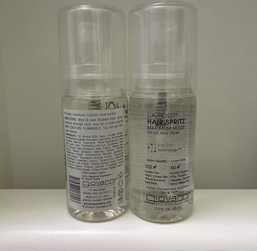 GIOVANNI HAIR CARE PRODUCTS HAIR SPRAY,L.A. HOLD, 2.2 FZ CASE_12 Beauty & Personal Care GIOVANNI