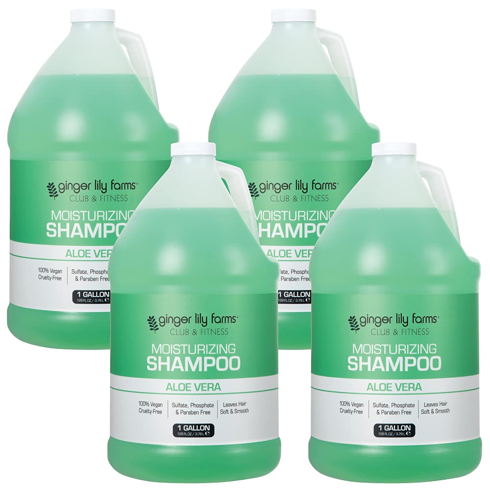 Ginger Lily Farms 4pk/1 gal Moisturizing Shampoo, Aloe Vera Scent