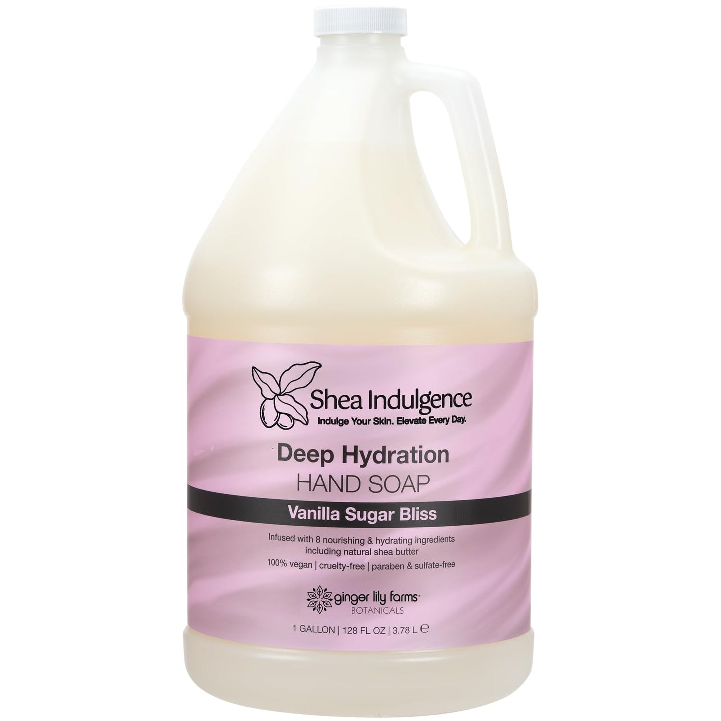 Ginger Lily Farms Botanicals Shea Indulgence Deep Hydration Liquid Hand Soap Refill, 100% Vegan & Cruelty-Free, Vanilla Sugar Bliss Scent, 1 Gallon Beauty & Personal Care Ginger Lily Farms