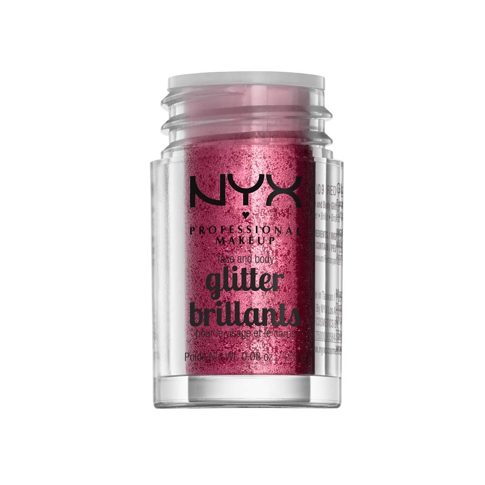 NYX PROFESSIONAL MAKEUP Face & Body Glitter, Red Beauty & Personal Care NYX PROFESSIONAL MAKEUP