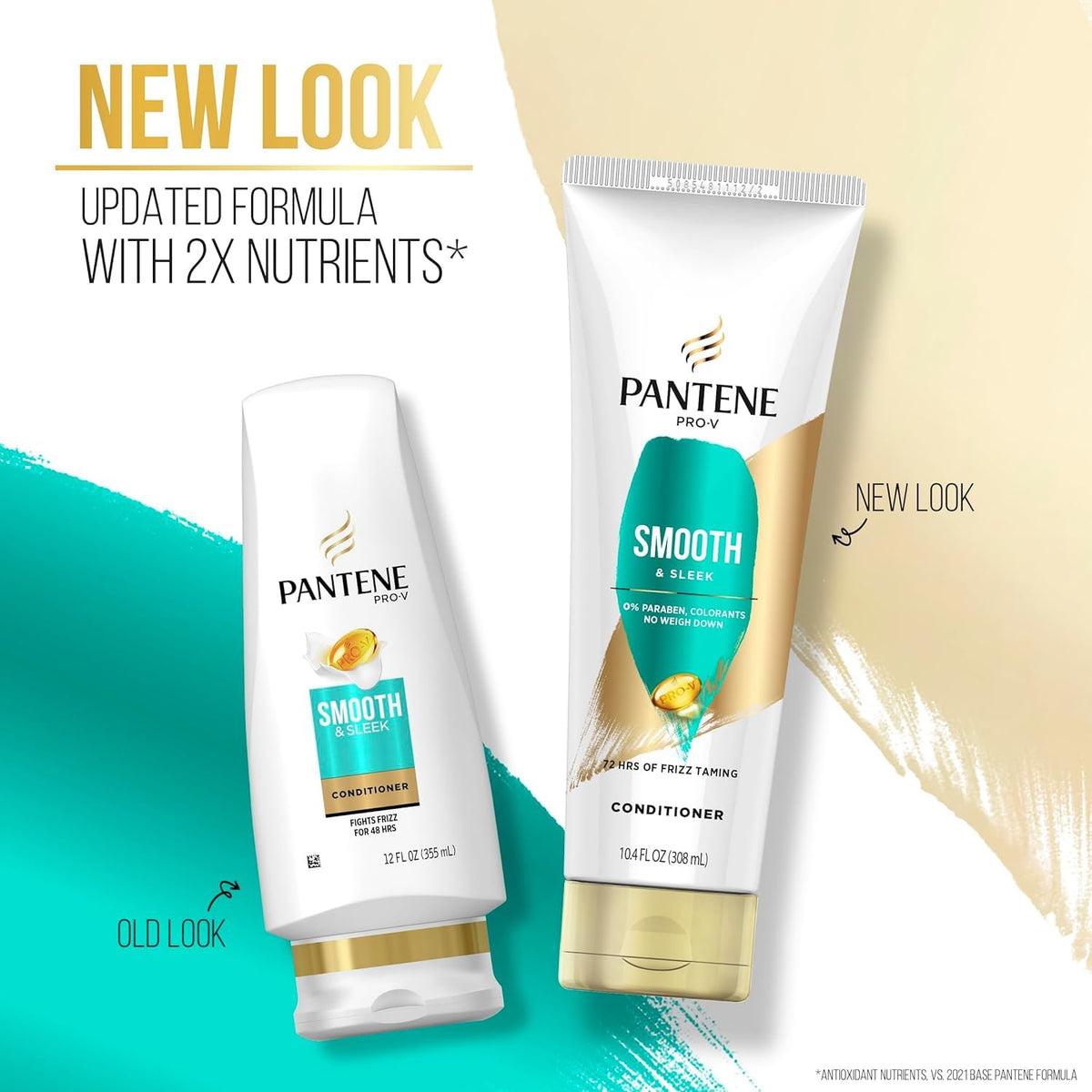 Pantene PRO-V Smooth & Sleek Conditioner, Frizz Control, 10.4 oz (Pack of 2) Beauty & Personal Care Pantene