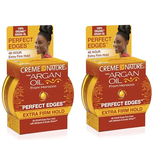 Creme Of Nature Argan Oil Perfect Edges Extra Hold 2.25 Ounce (66ml) (2 Pack) Beauty & Personal Care Creme of Nature