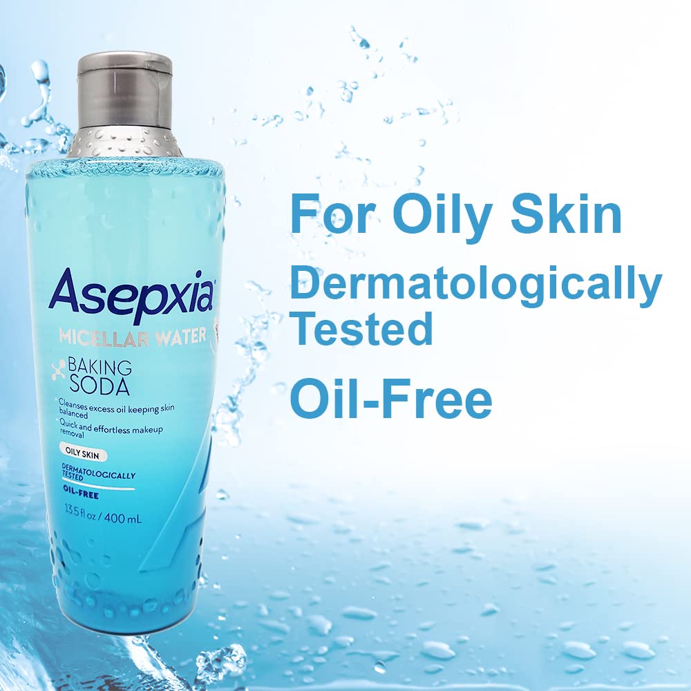 Asepxia Baking Soda Micellar Water Cleanser & Makeup Remover, 13.5 Ounce Beauty & Personal Care Asepxia
