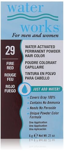 Water Works Water Activated Permanent Powder Hair Color for Men and Women, #29 Fire Red Beauty & Personal Care Water Works