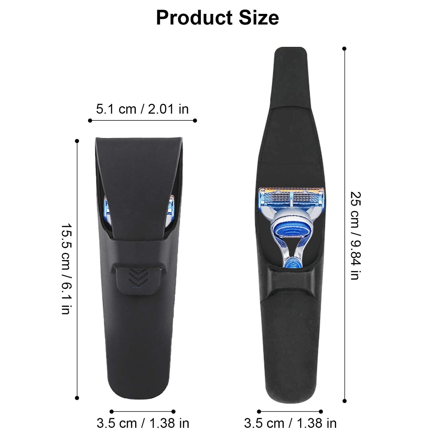 LinMei Silicone Razor Case Soft Razor Travel Case Portable Razor Case Razor Protective Case Safety Waterproof Razor Cover Compatible with Most Manual Beauty and Personal Care LinMei