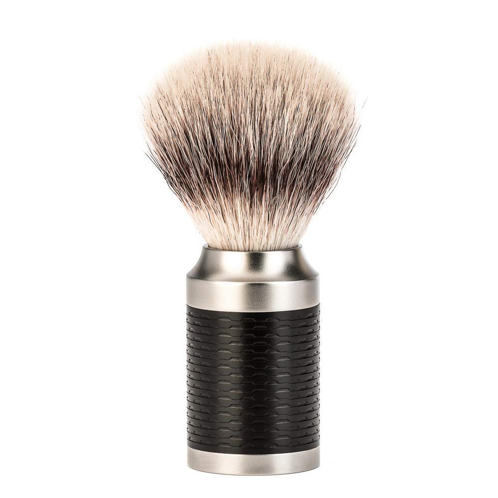 MÜHLE Rocca Stainless Steel Black Silvertip Fibre Shaving Brush Beauty and Personal Care MÜHLE