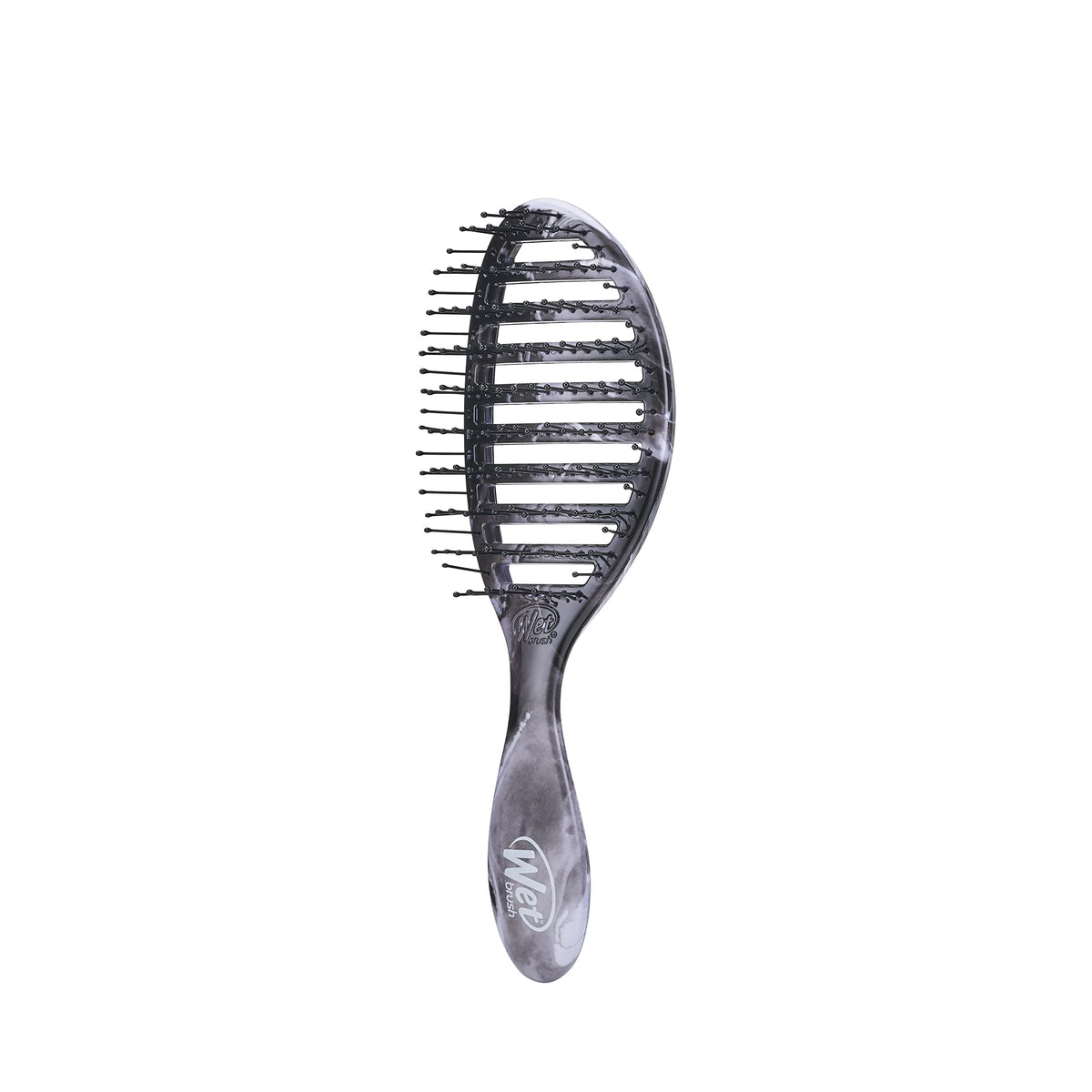 Wet Brush Speed Dry Hair Brush - Onyx (Metallic Marble) - Vented Design and Ultra Soft HeatFlex Bristles Are Blow Dry Safe With Ergonomic Handle