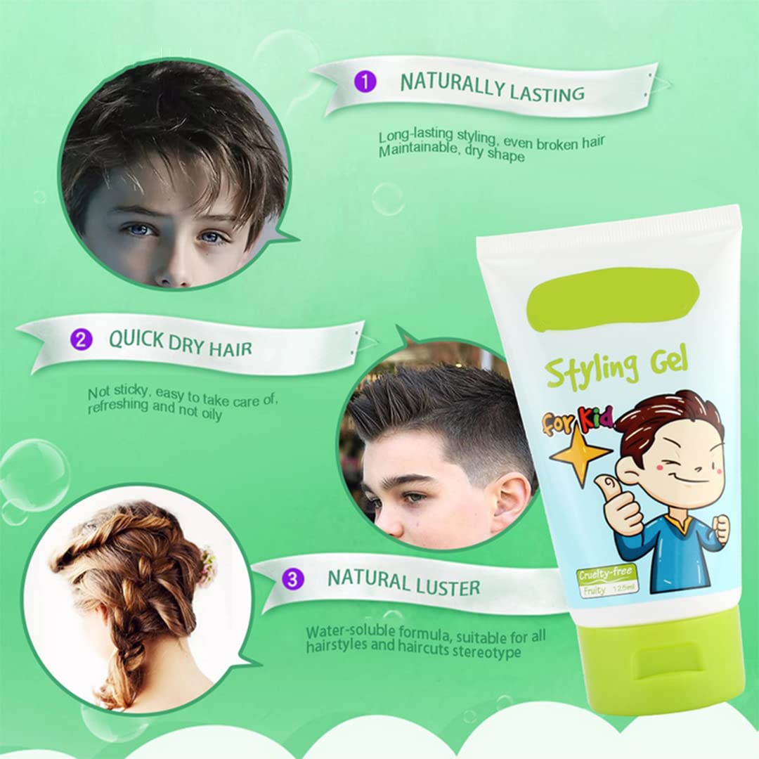 gowwim Kids Fresh Styling Hair Gel | Medium-Strong Hold | Not Greasy | Fruity Fragrance | 4.4oz Beauty & Personal Care gowwim