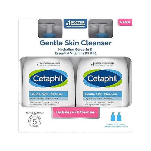 Cetaphil Hypoallergenic Gentle Skin Cleanser, Dry to Normal Sensitive Skin, Paraben, Oil and Fragrance Free, 20 Fluid Ounce, 2 Count Beauty & Personal Care Cetaphil