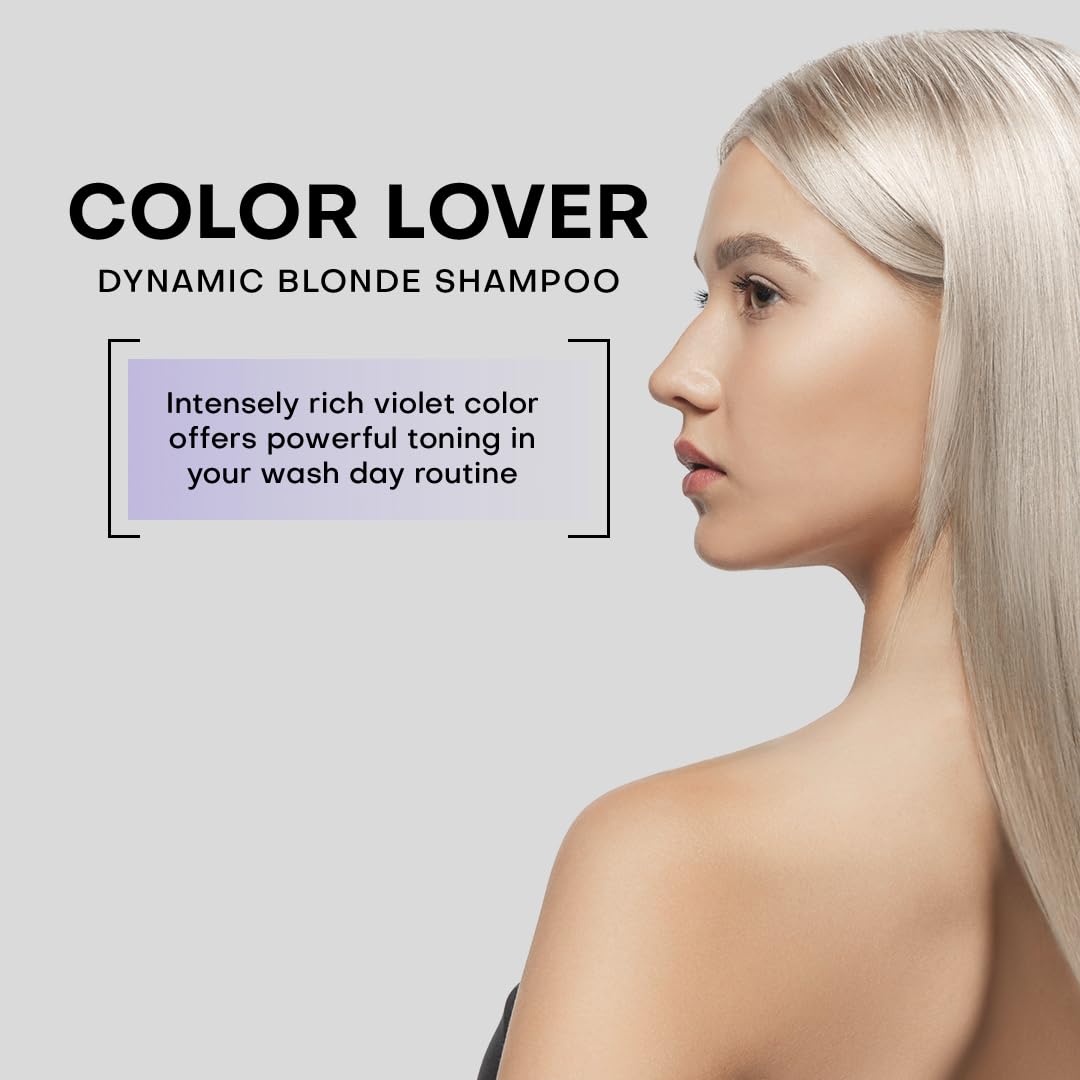 FRAMESI Color Lover Dynamic Blonde Purple Violet Shampoo for Color Treated Hair, 16.91 Fl Oz Beauty & Personal Care FRAMESI